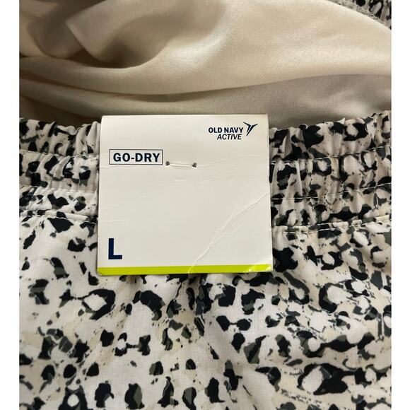 Old Navy Active Go Dry Flecked Shorts NEW Large Black Green Gray - Picture 7 of 10